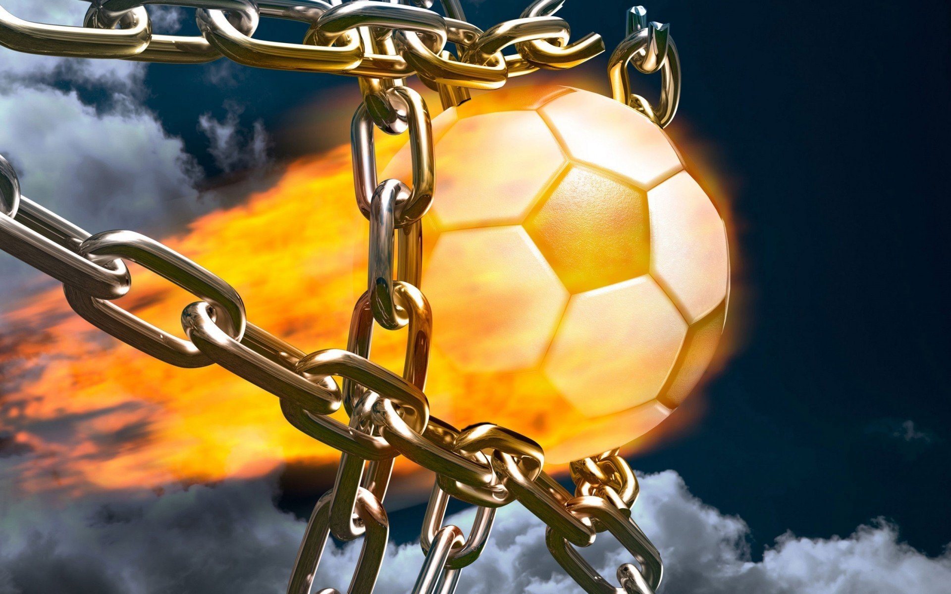 ball goal fire chains sports football