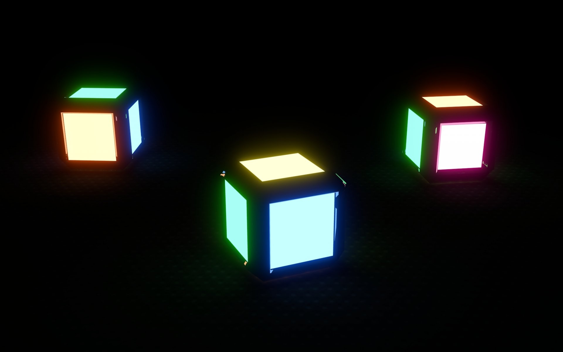 cube render blender colors cubic meters flowers rendering minimalism