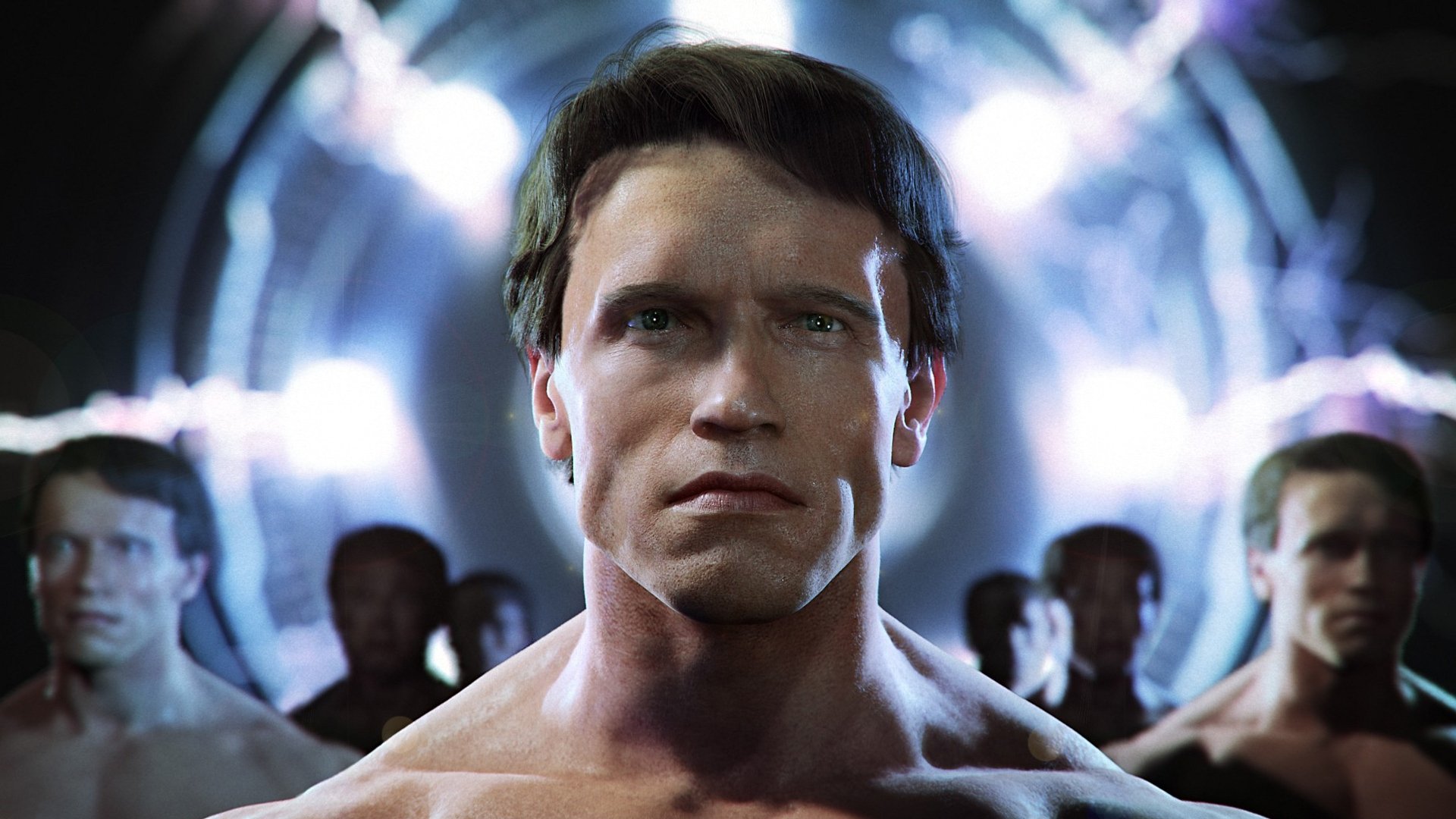 arnold schwarzenegger terminator t-800 portal relámpagos vista