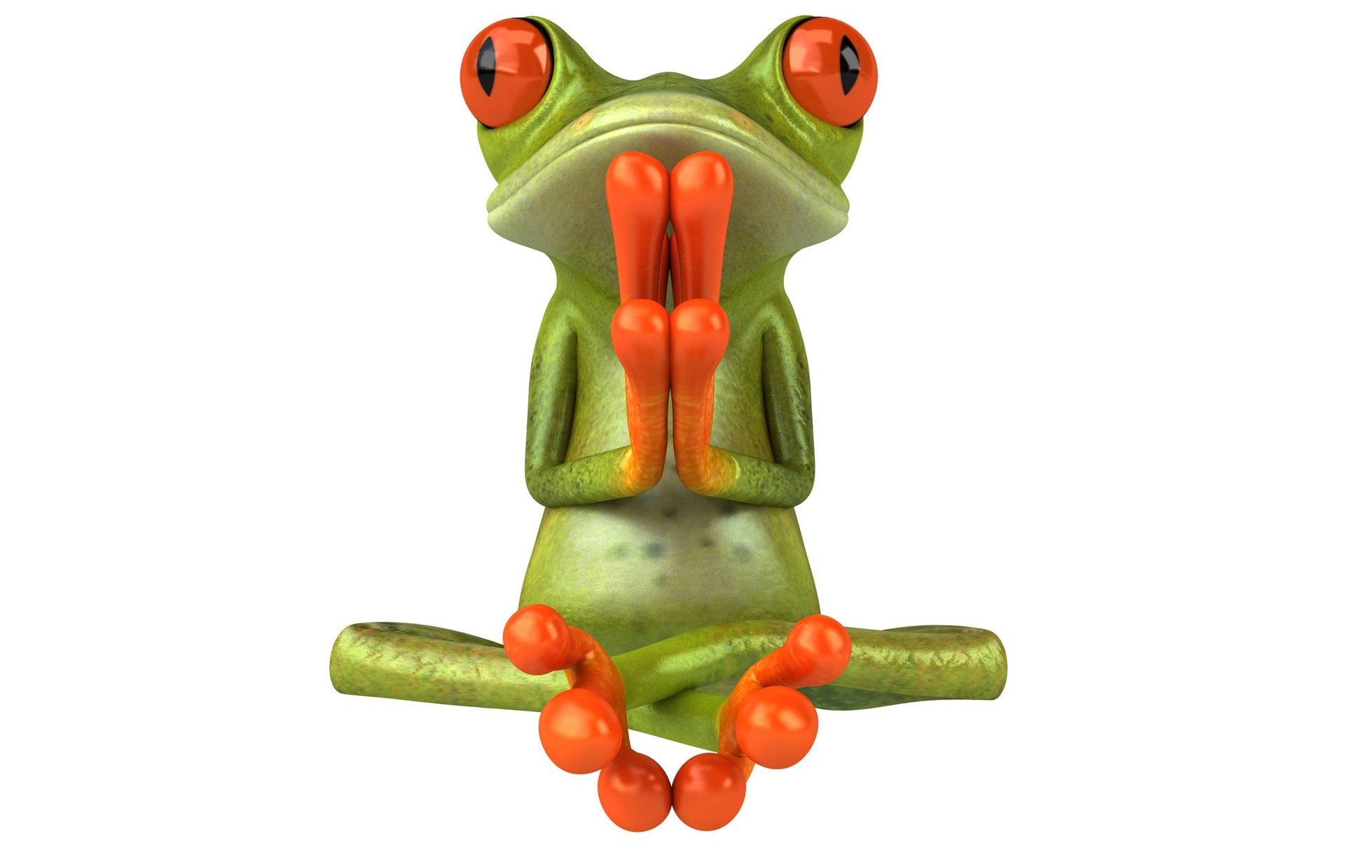 frog lotus posture foot eyes meditation