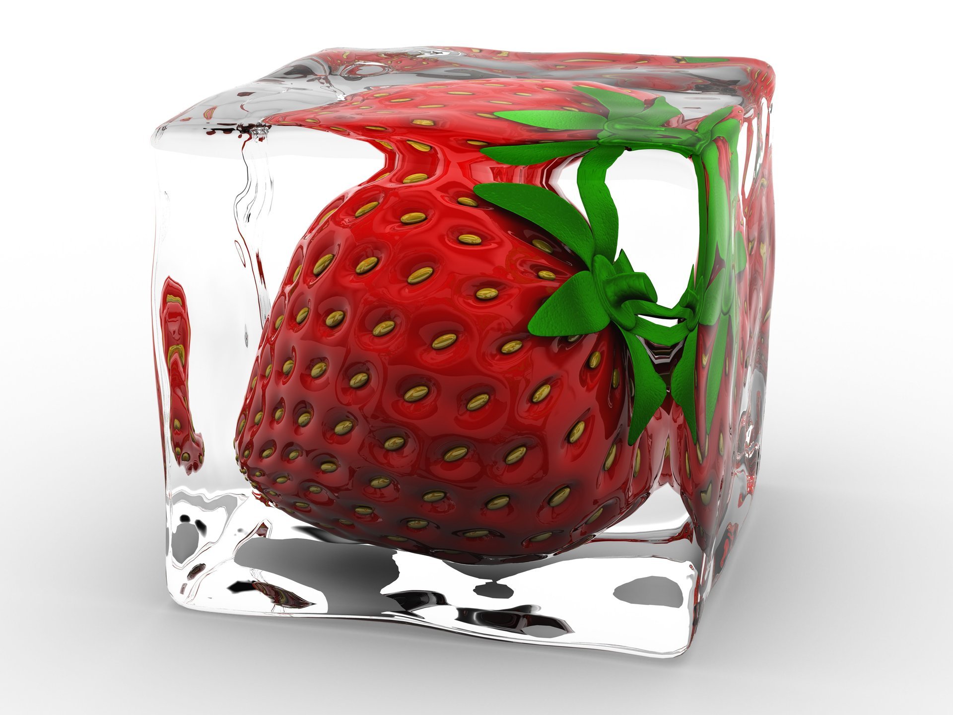 fragola cubo 3d