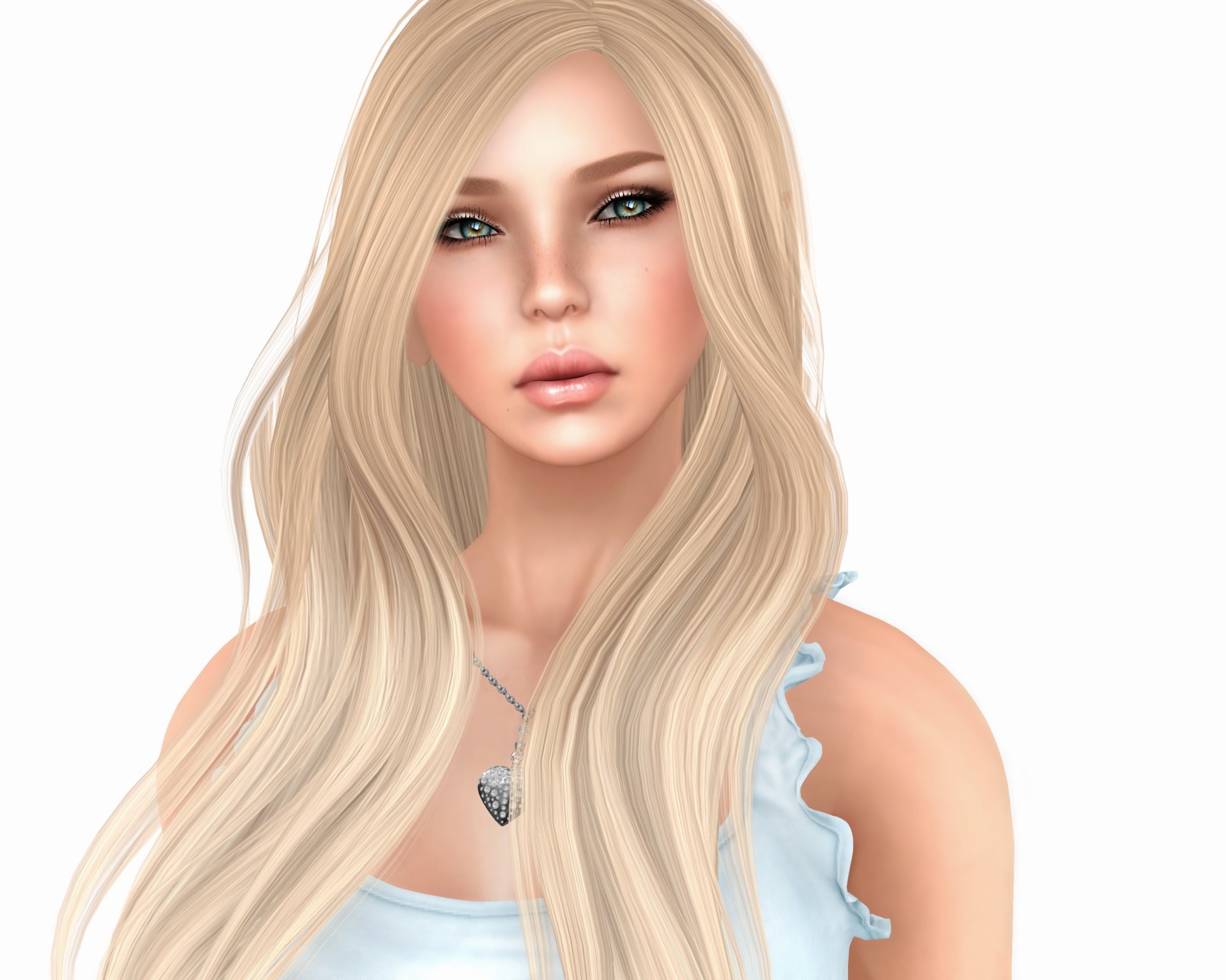 render mädchen weißer hintergrund blond