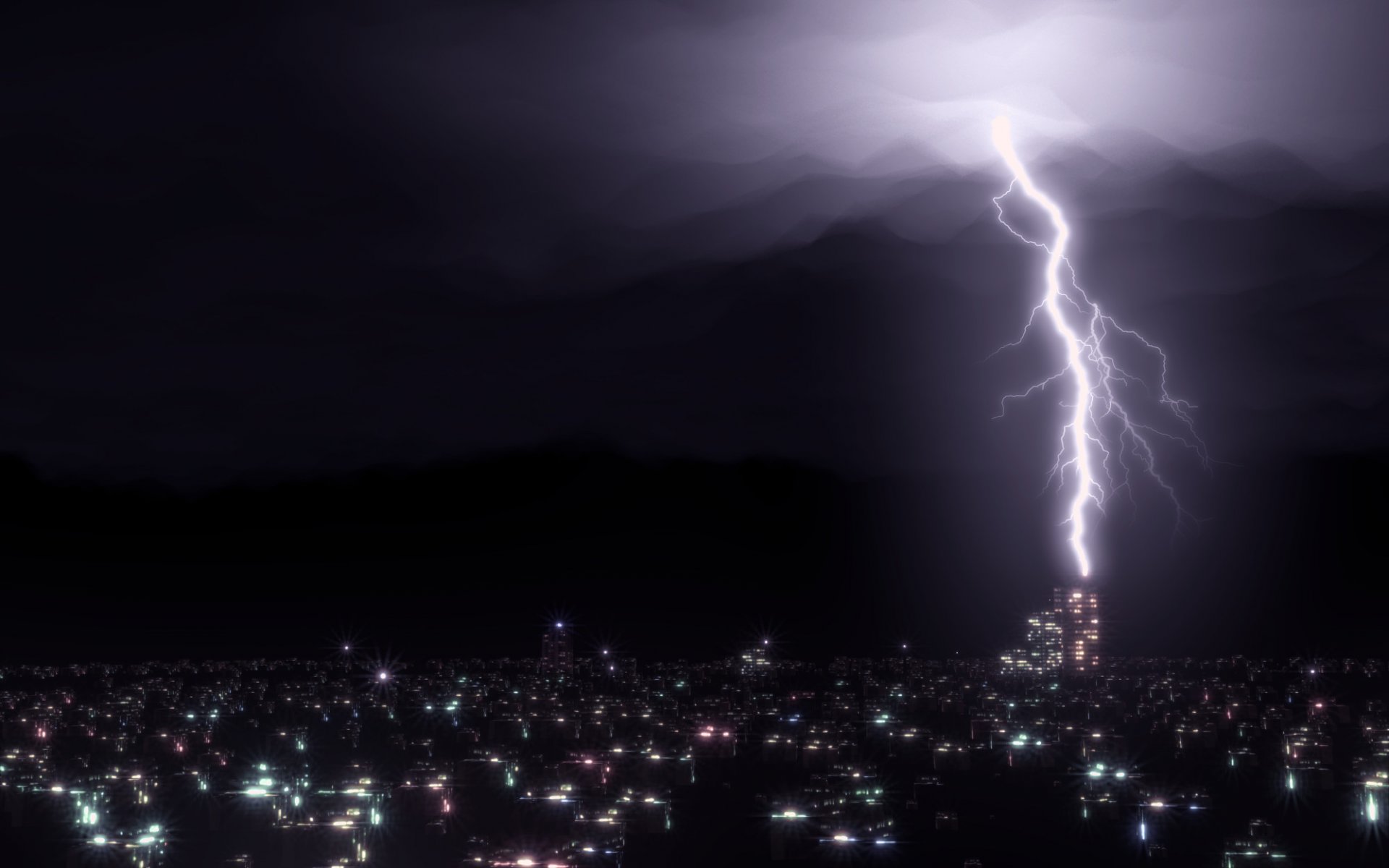 licht nacht dunkelheit stadt wolken mixer visualisierung blitz gewitter lichter himmel zuhause