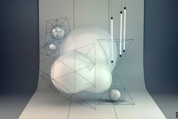 Composizione astratta di forme geometriche