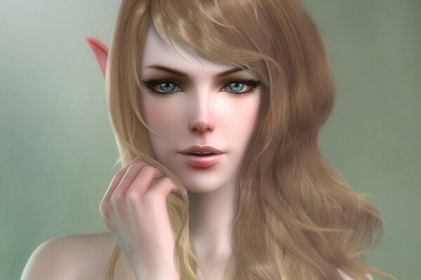 Elf girl with blonde hair