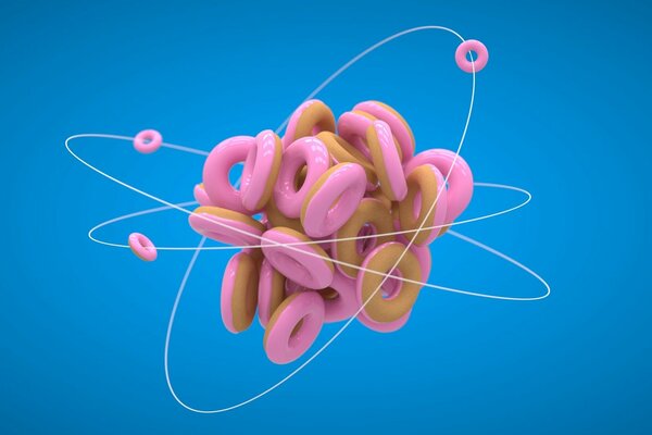 A molecule in the form of 3D donuts