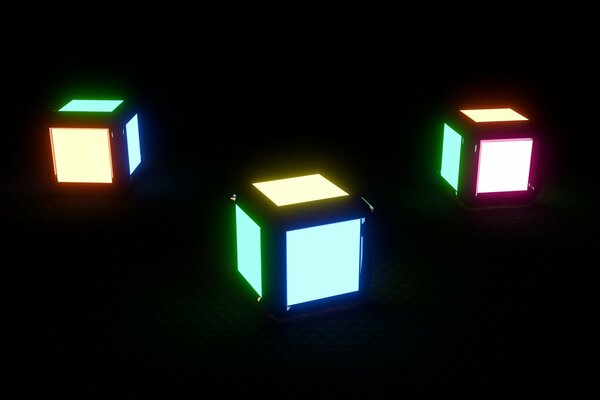 Cubi minimalisti colorati / cube