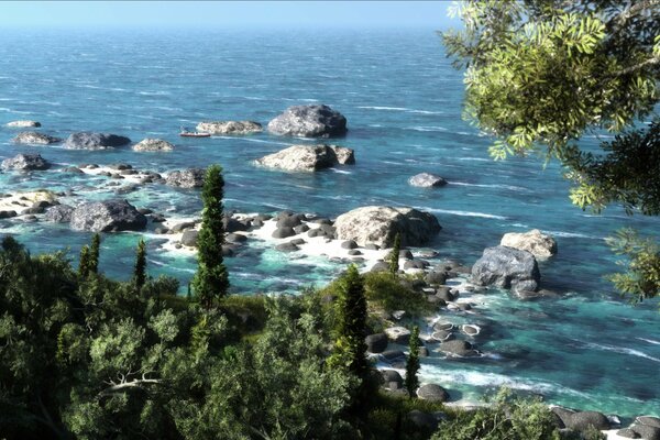 L art du paysage de falaises et de la mer