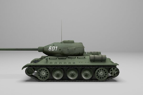 A smaller copy of the T34 tank