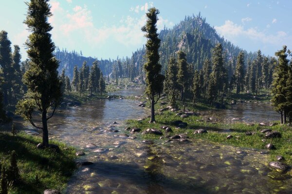 Dove porterà questo fiume di montagna?