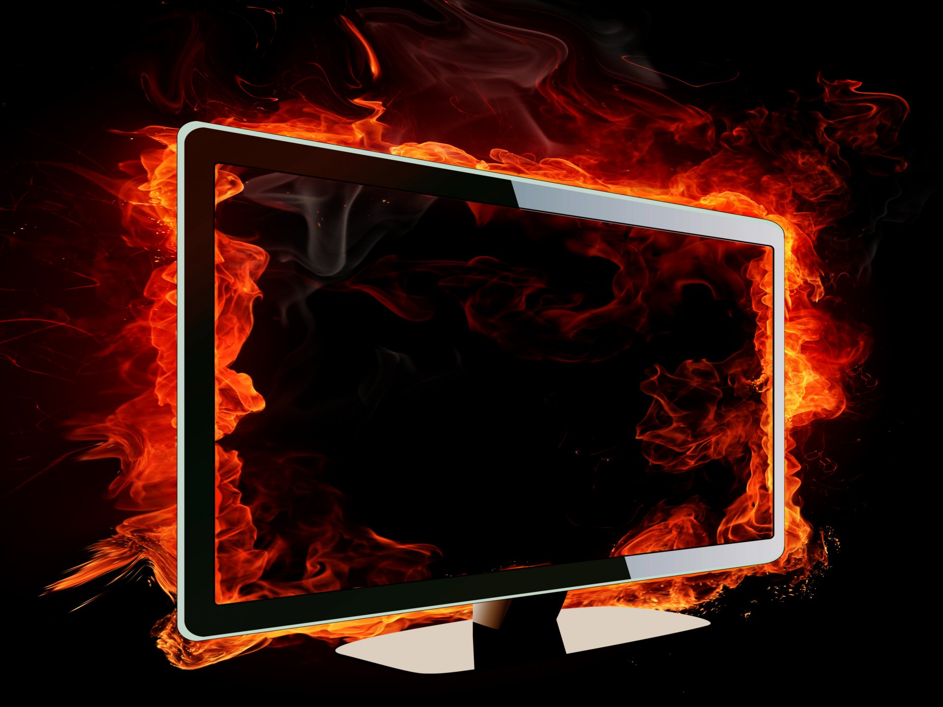 monitor fuoco fiamma