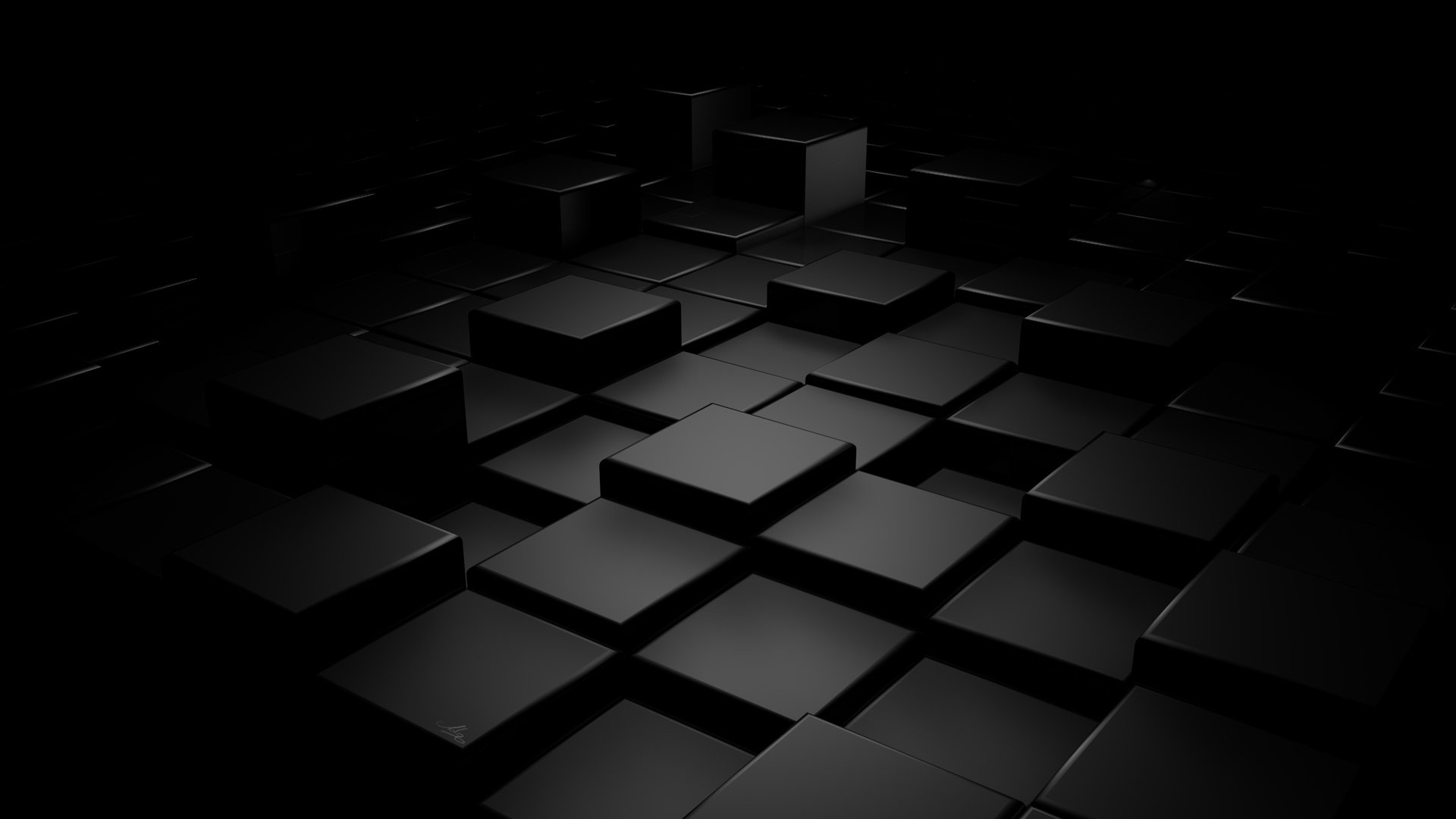 rendering abstraction shapes cubes 1920x1080