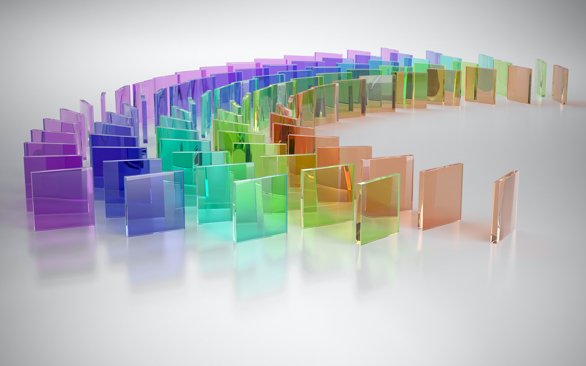 transparent domino rendering glas