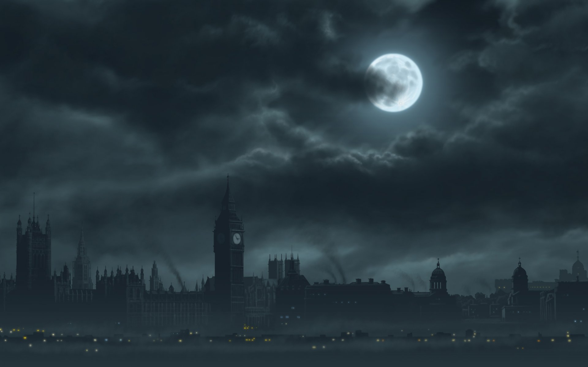 londra buio luna