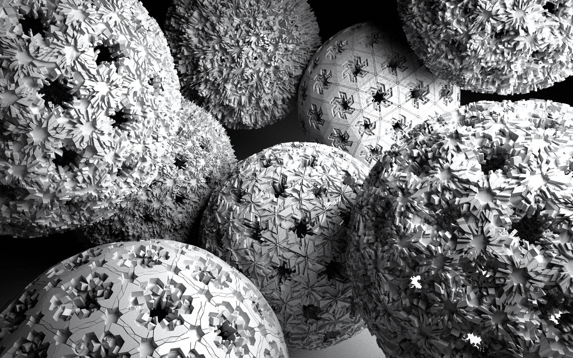 les boules sphères monochrome blanc