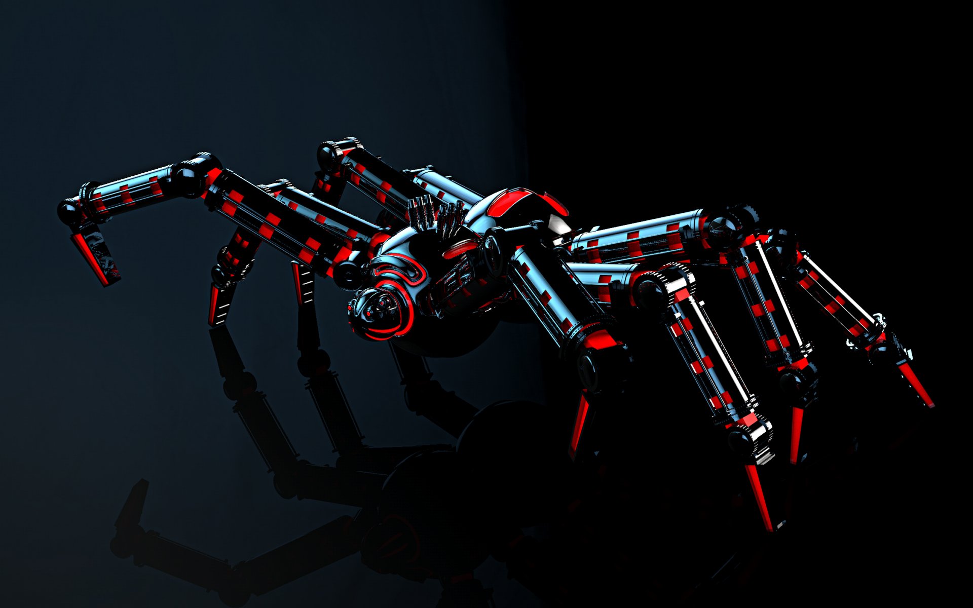 spinne roboter licht reflexion mechanismus