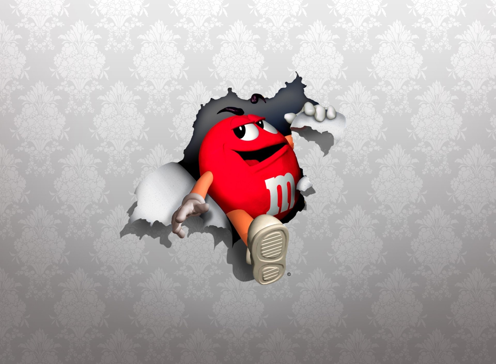 m&ms red red wall wallpaper