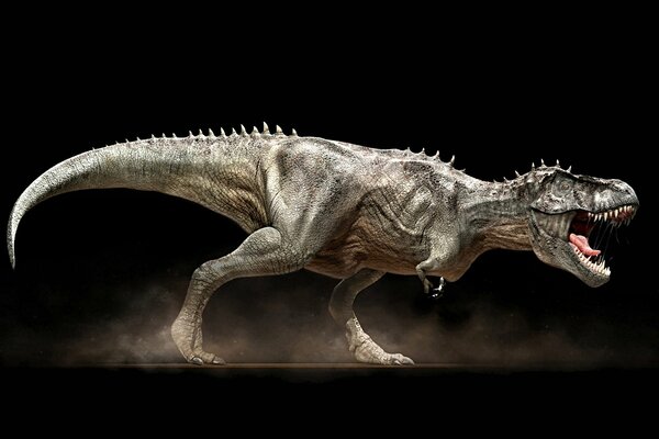 Reconstruction of a dinosaur in full size