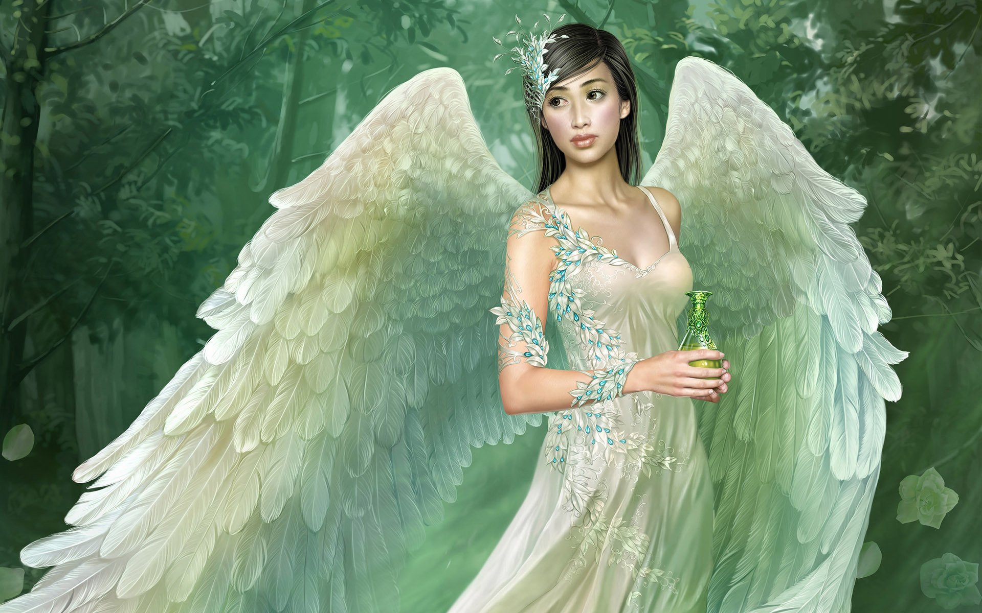 tang yuehui angel wings white girl dre