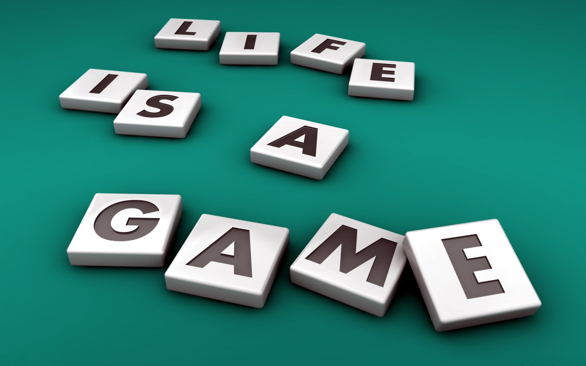 3d letters words life game background