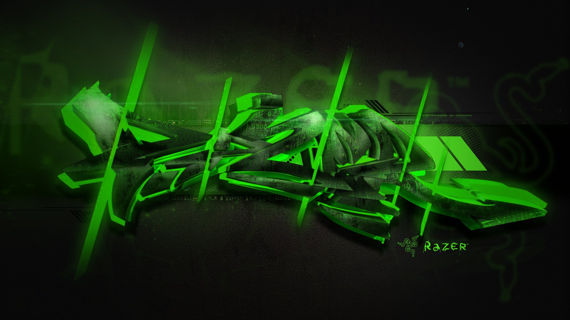 razer graffiti vert