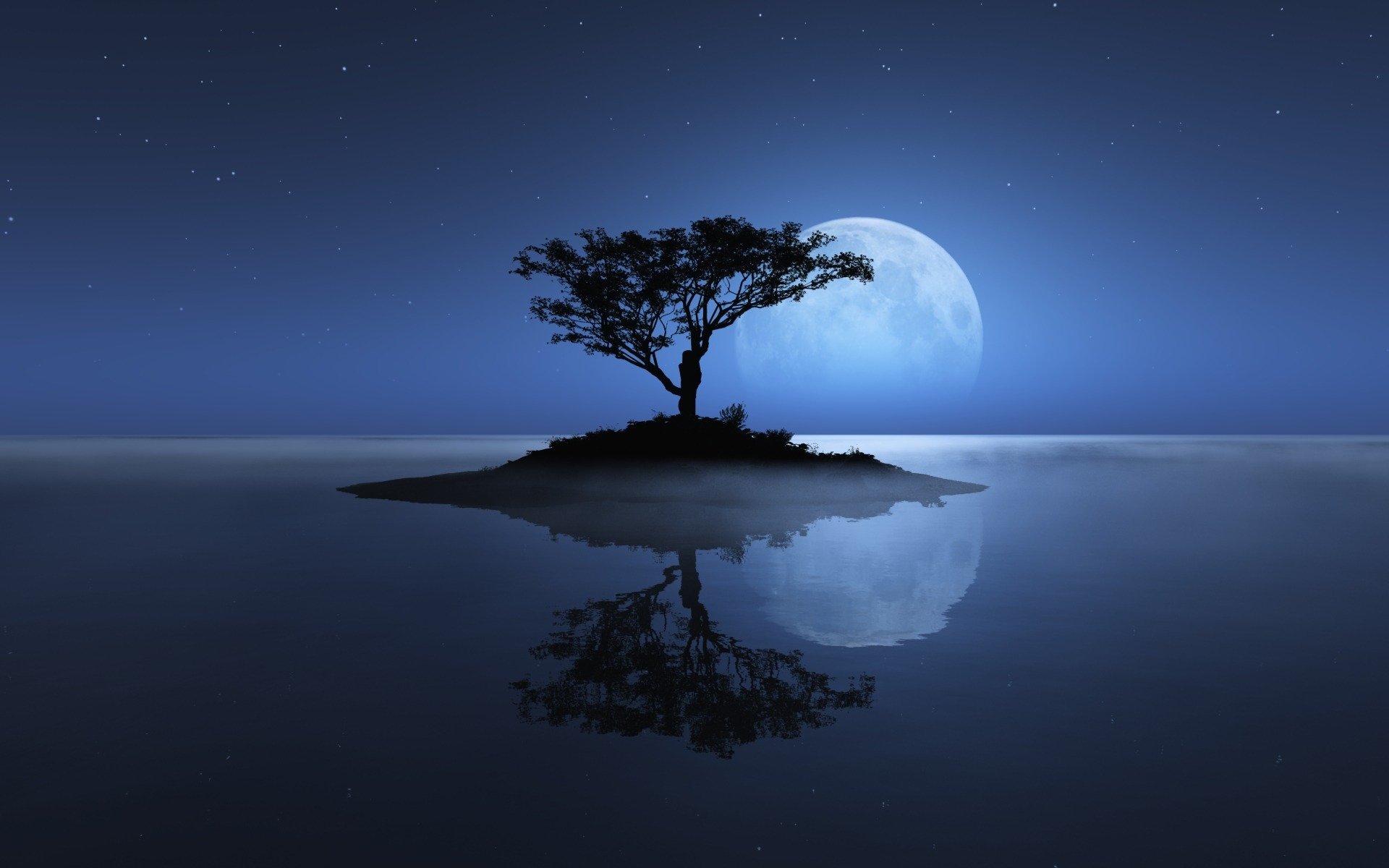 baum meer insel mond himmel