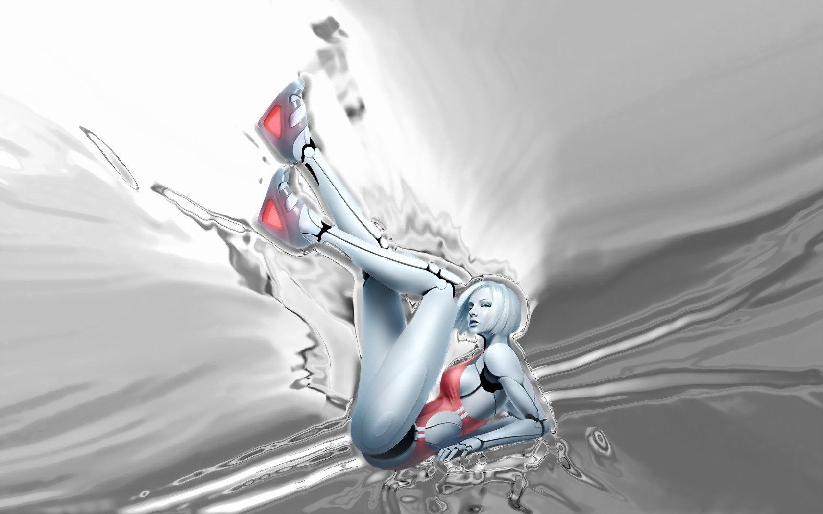 rendering robot ragazza