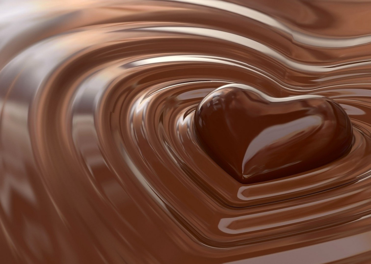 chocolate corazón olas