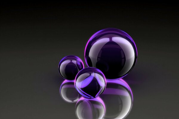 Reflets de perles violettes