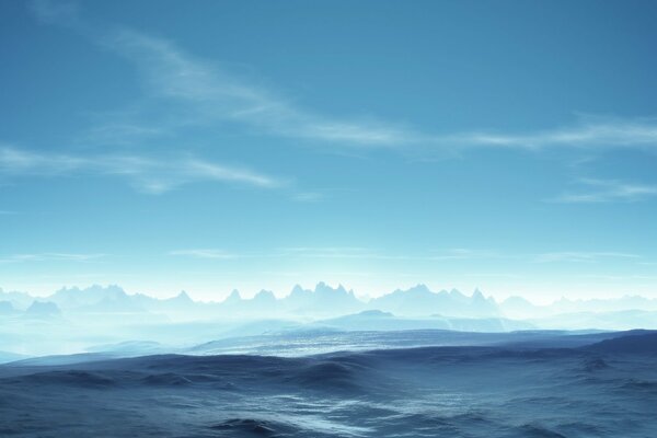 Stunning, inviting, blue horizon