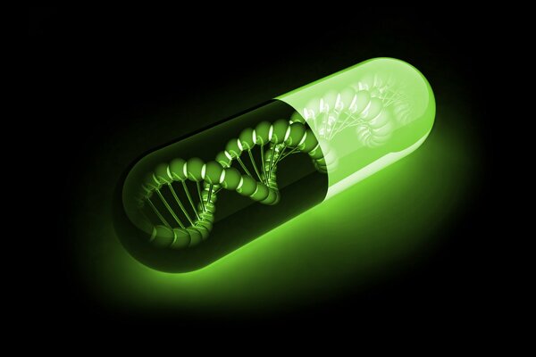 Filamento di DNA in capsula-pillola