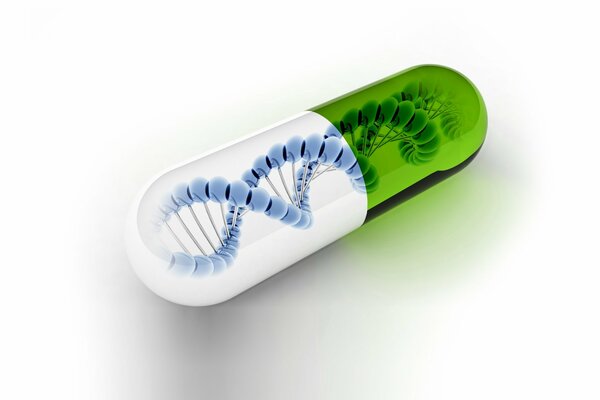 Tablet capsule in the form of DNA