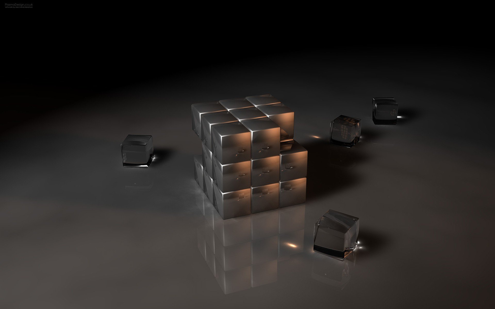 les cubes de verre