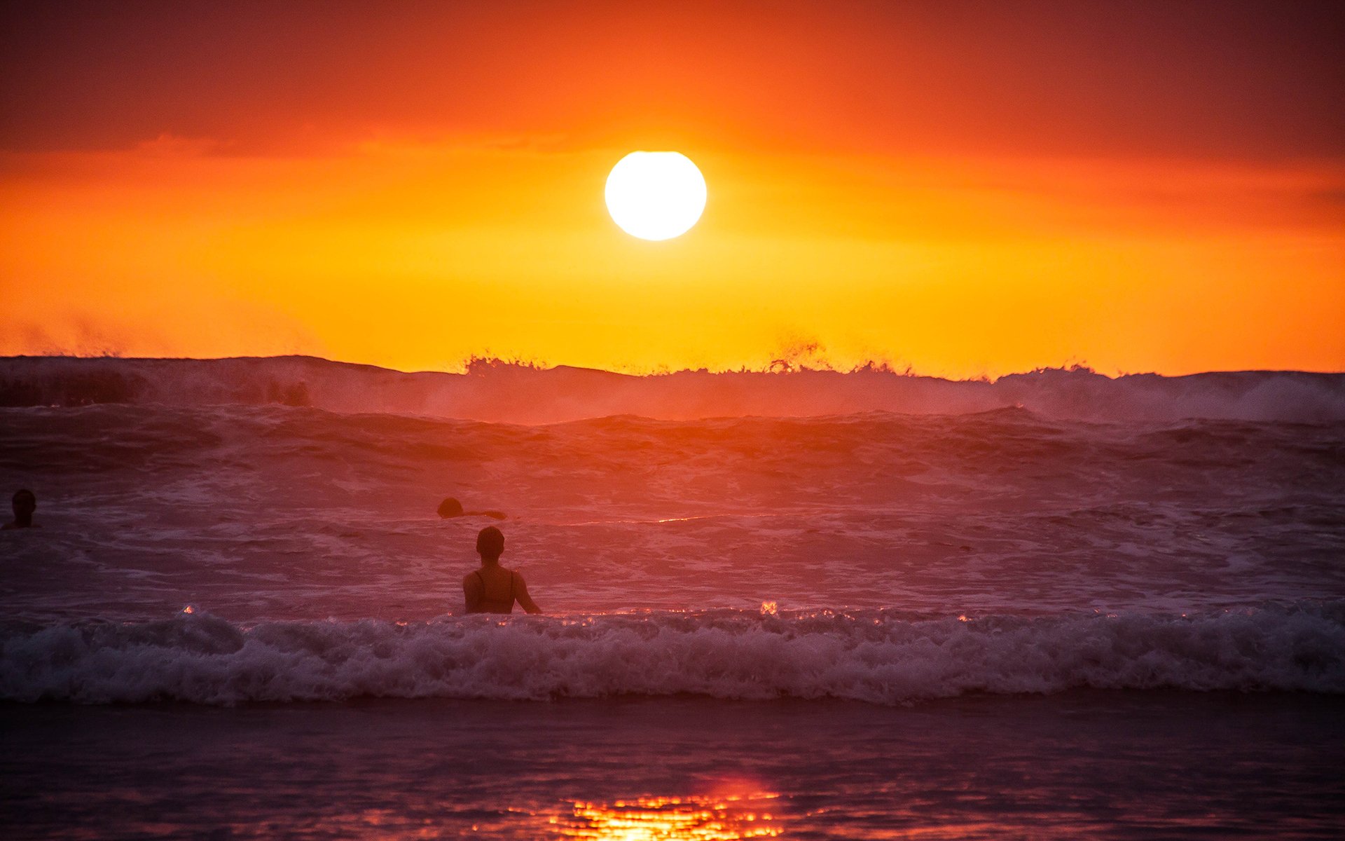 océan plage coucher de soleil soleil vagues costa rica