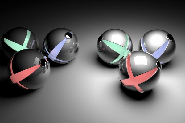 3d balls in the form of a sphere