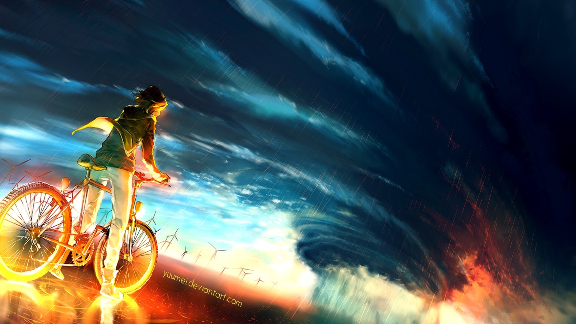 into the storm by yuume guy bike storm