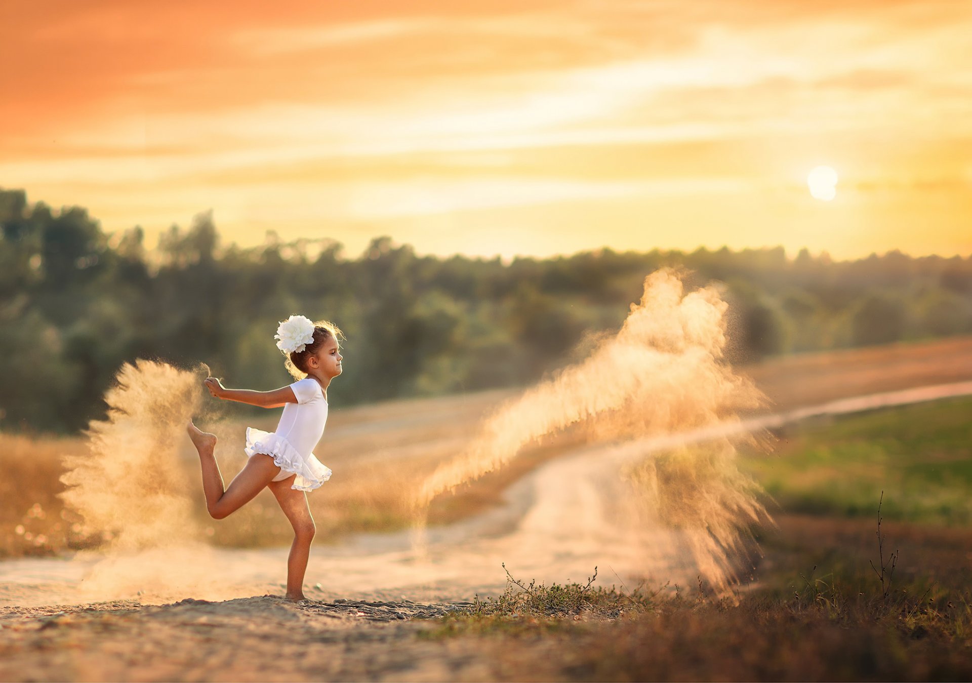 dancing with dust girl sand dust