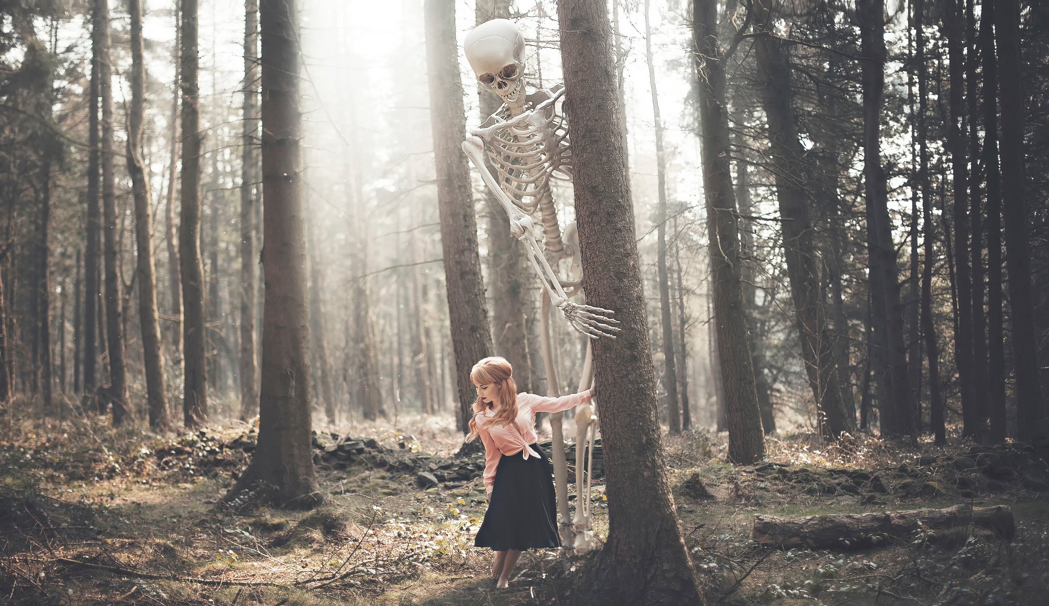 victoria cadisch girl forest skull skeleton