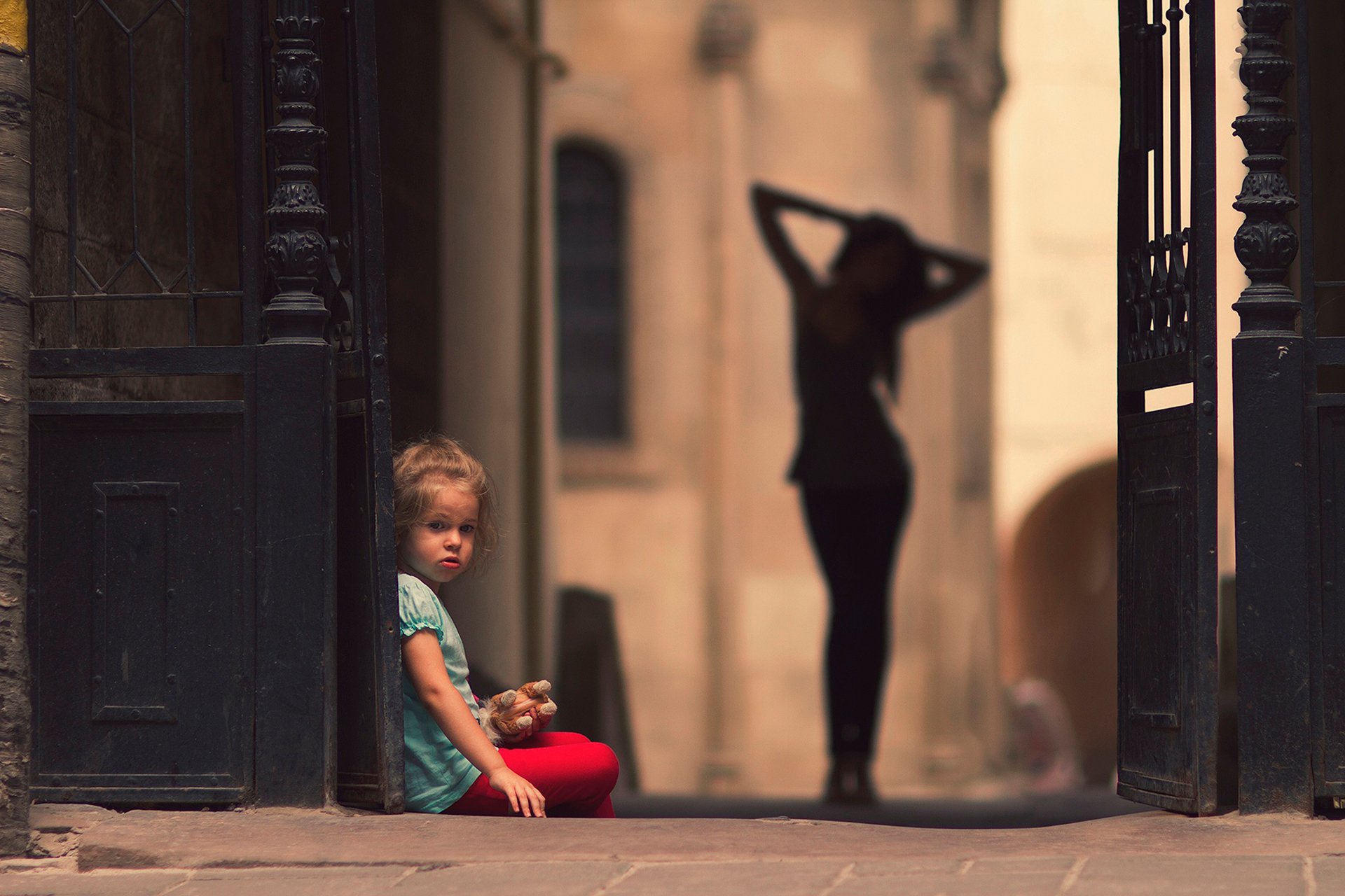 les rêves jeune fille jouets jeune fille une forme une silhouette