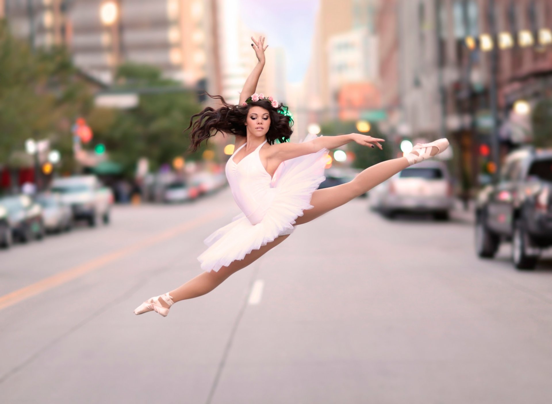 ballerina danza salto strada scarpe da punta