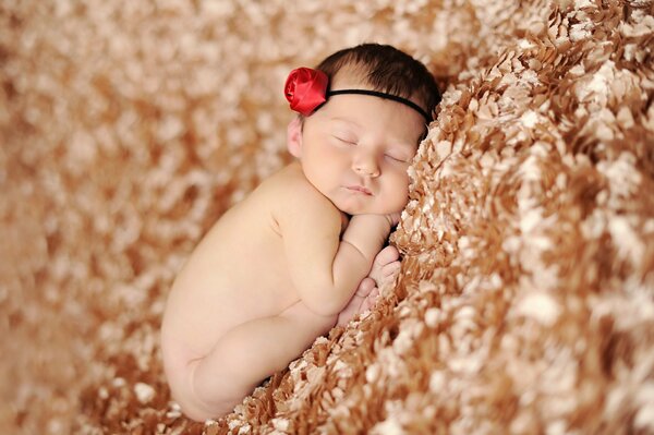 Doux sommeil de l enfant. Mignon bébé