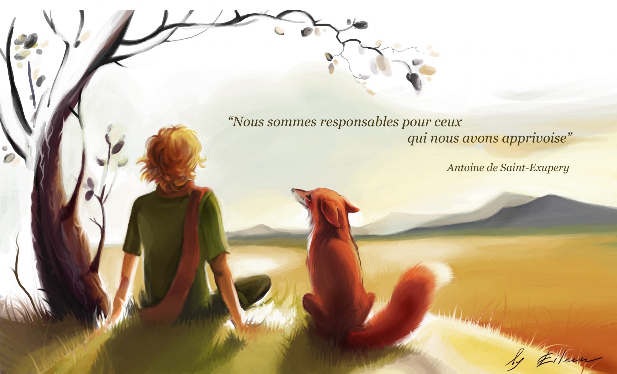 little prince exupery boy fox