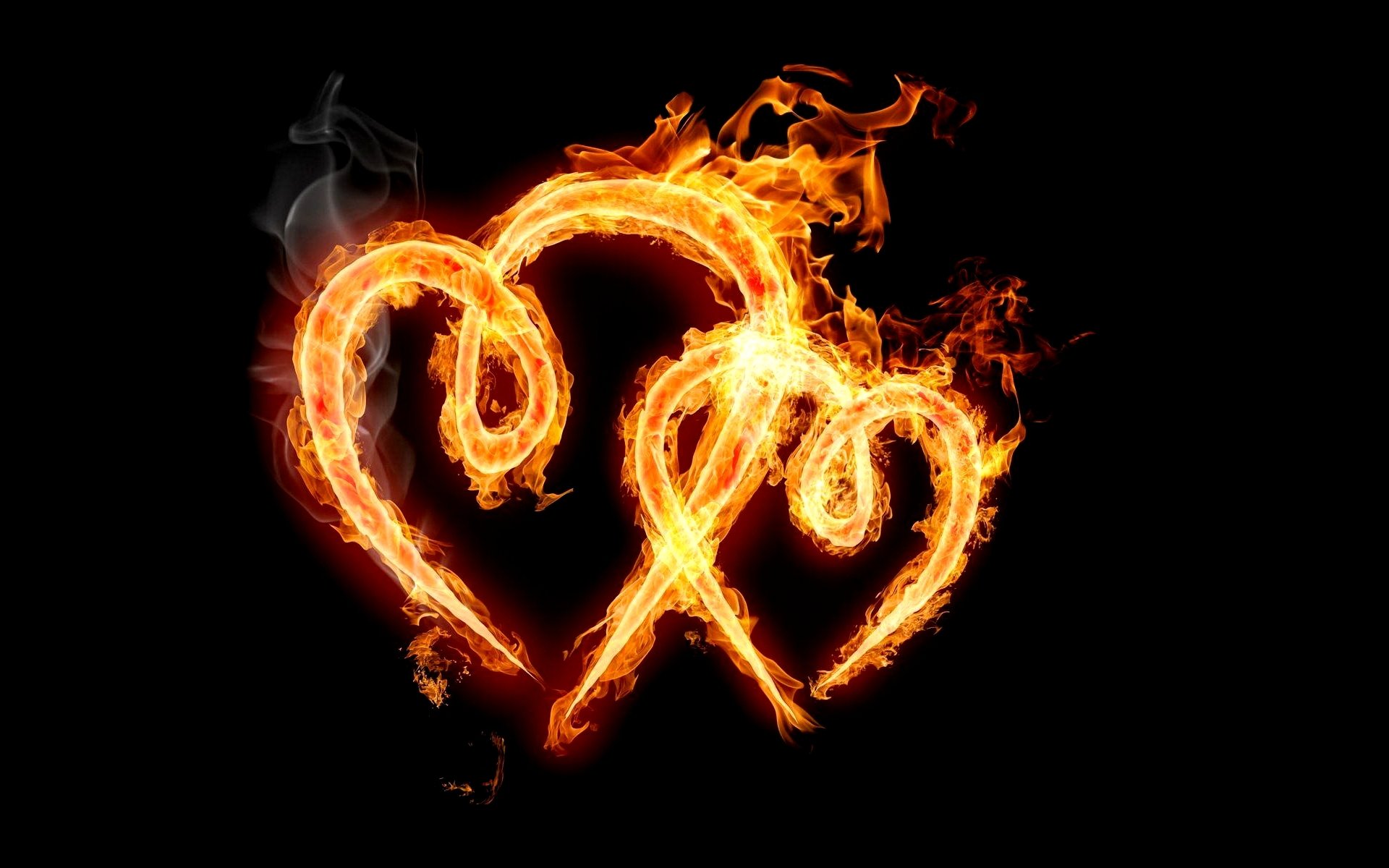 background two fire heart