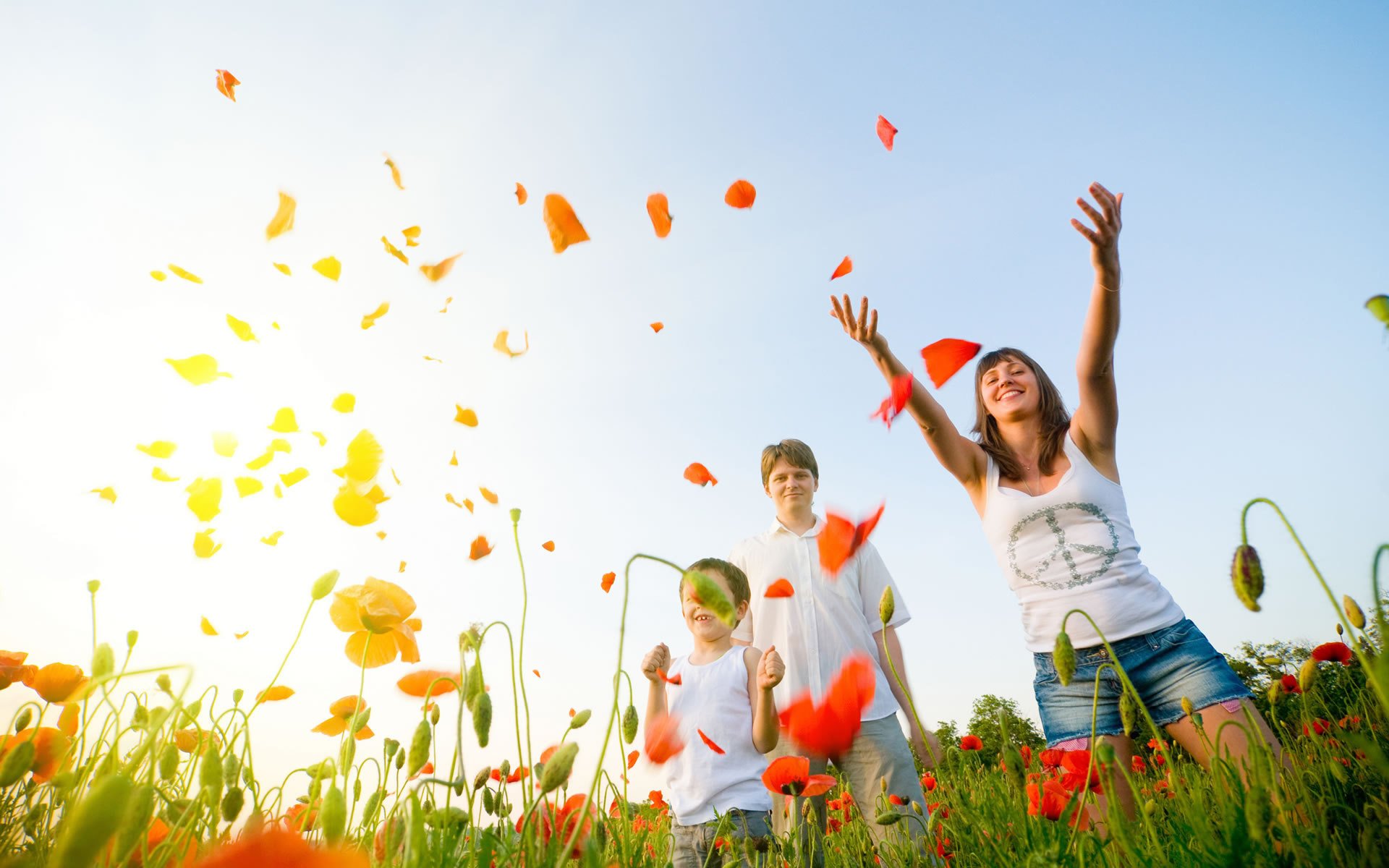 stimmungen freude feld familie