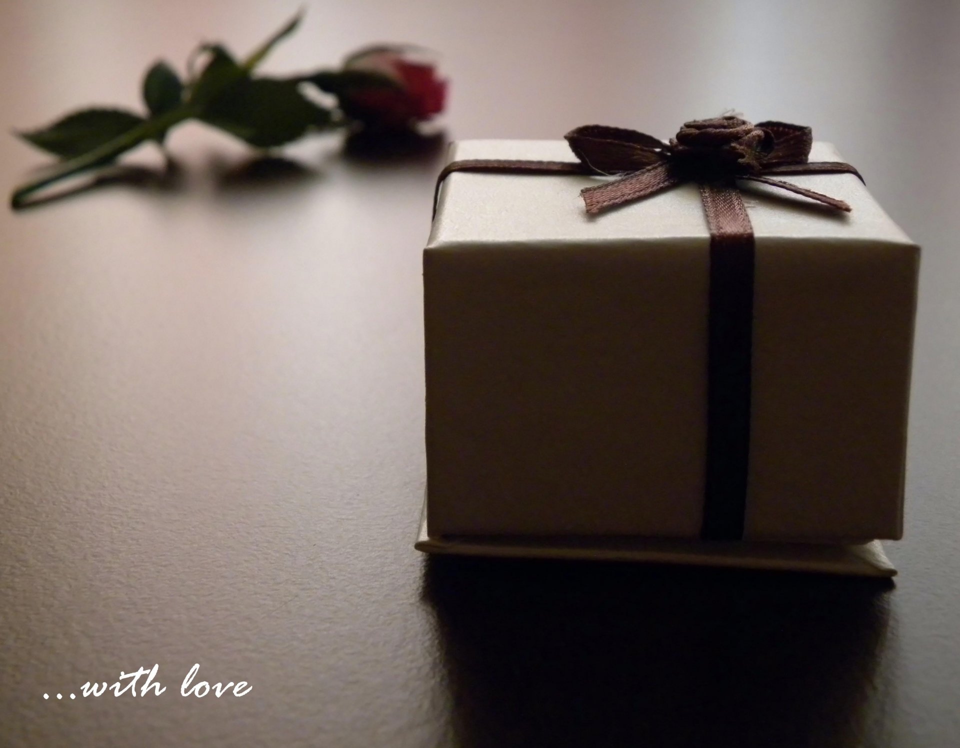 macro february 14 love recognition feeling inscription gift packaging box