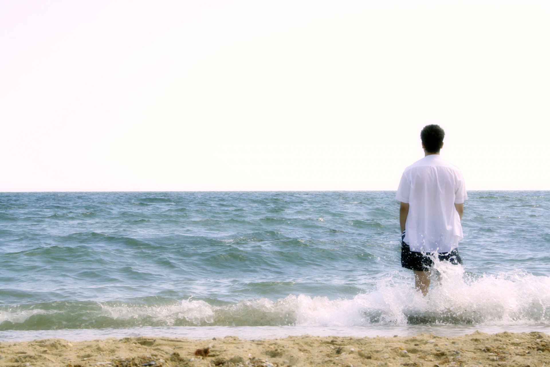 mare spiaggia uomo armonia riflessioni