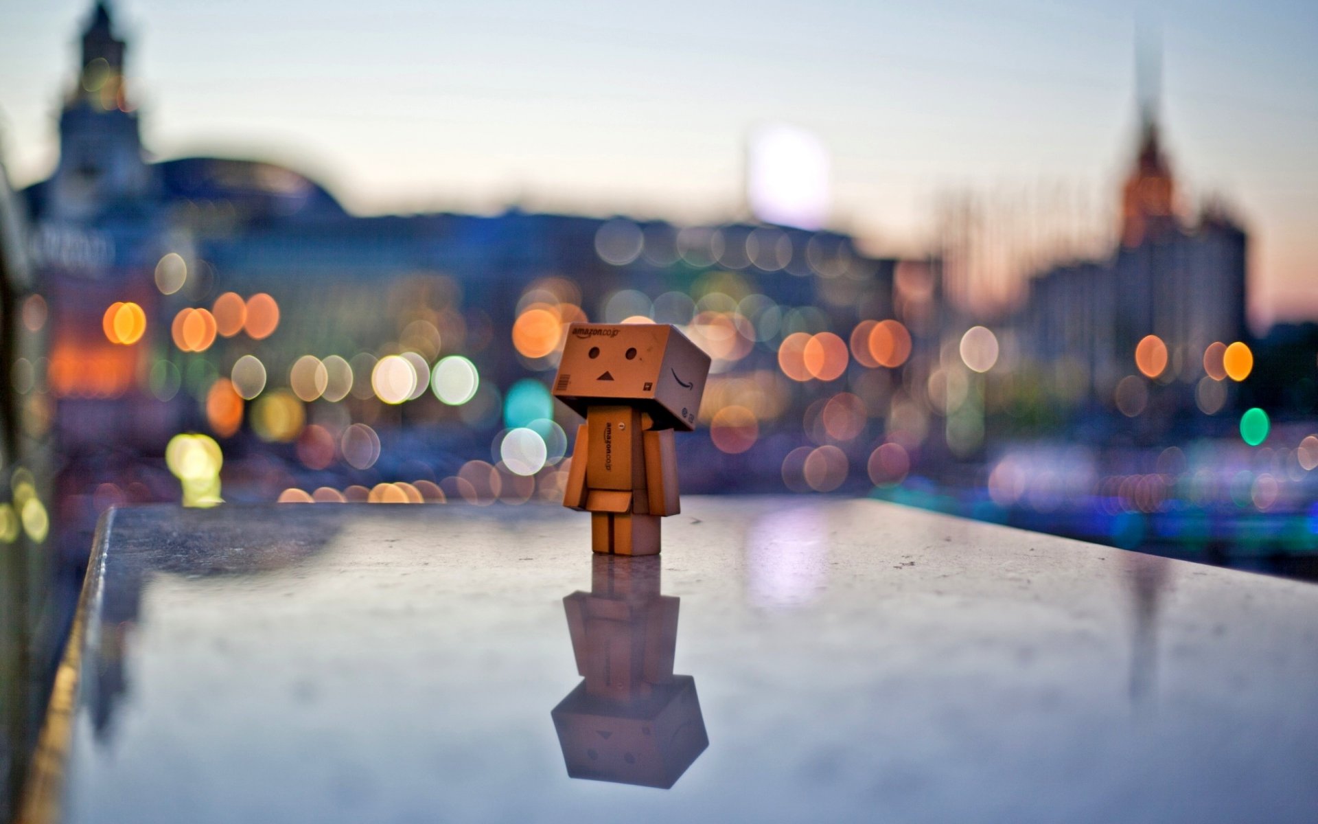 danbo danbo miasto wieczór światła nastrój