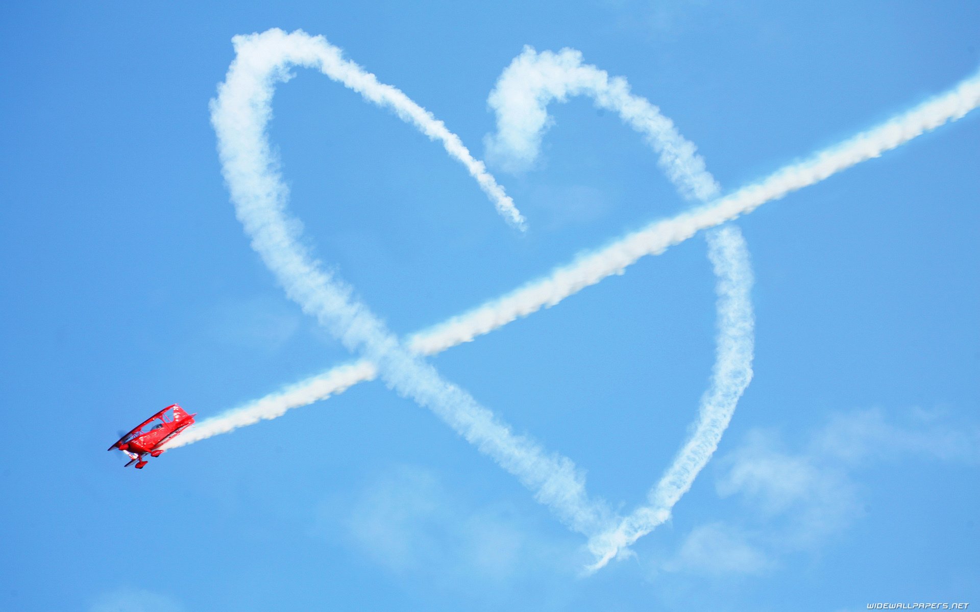 amour ciel coeur avion