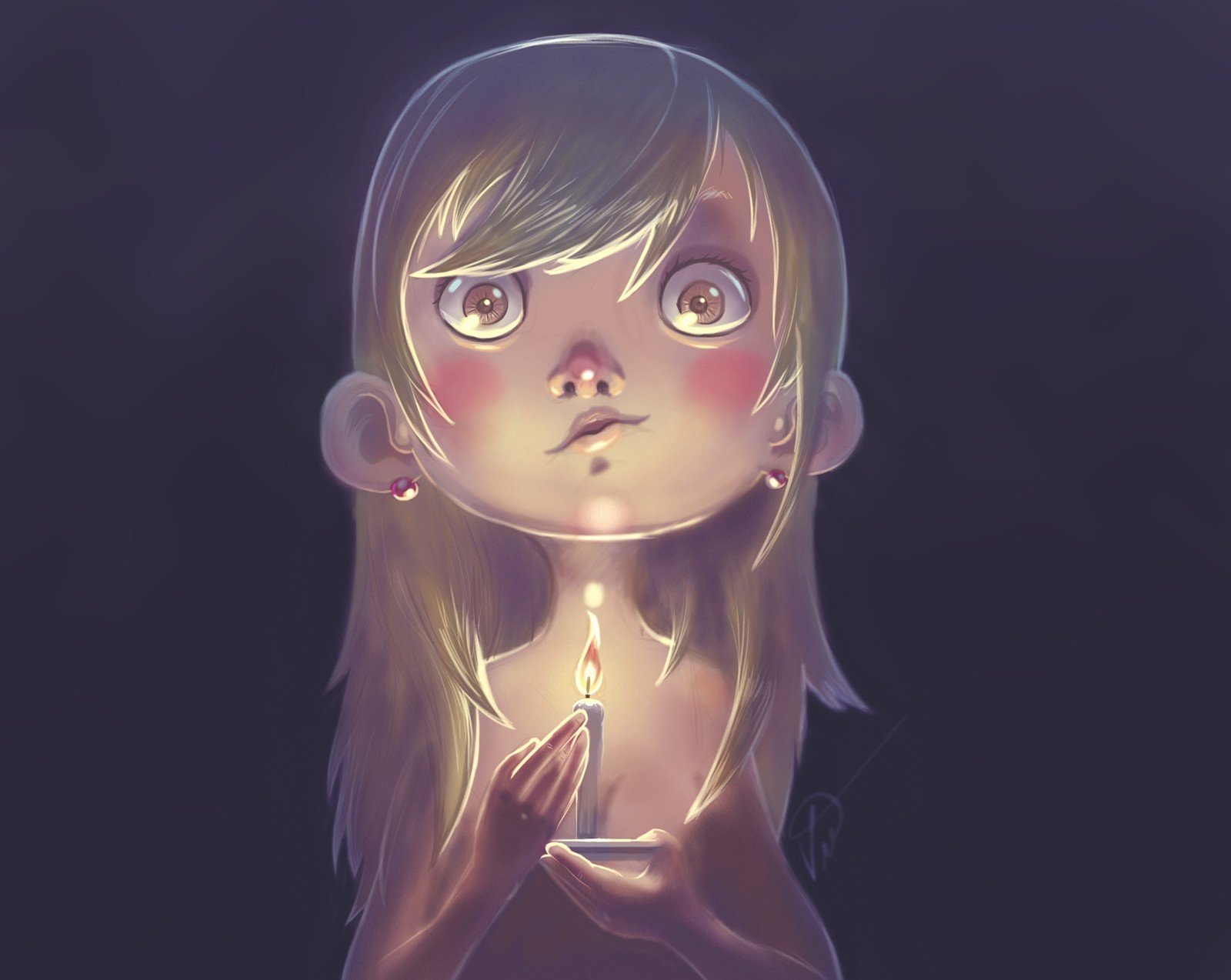 candles candle girl drawing