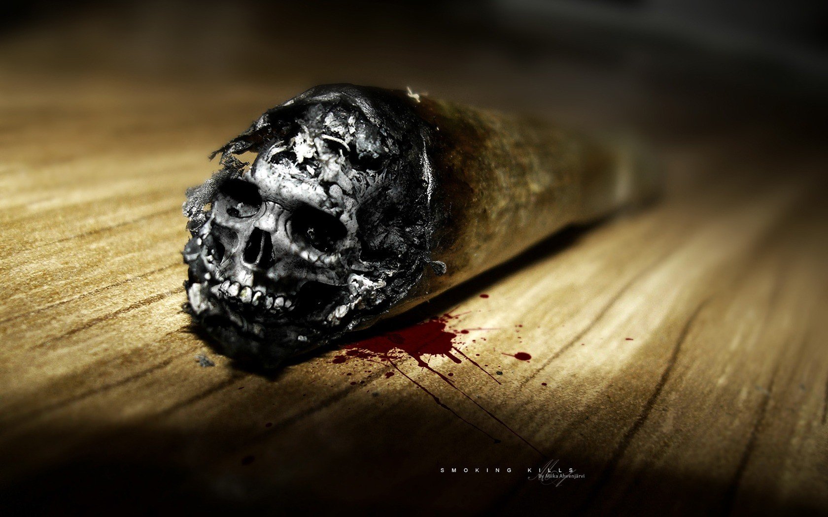 cigarette skull death ash